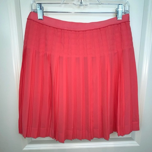 J Crew Coral Pleated Mini Skirt C5625 - Picture 3 of 16